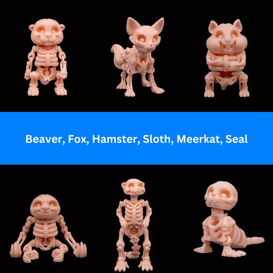 Massive 3D Printed Skeleton Animal Figure: Halloween Decor