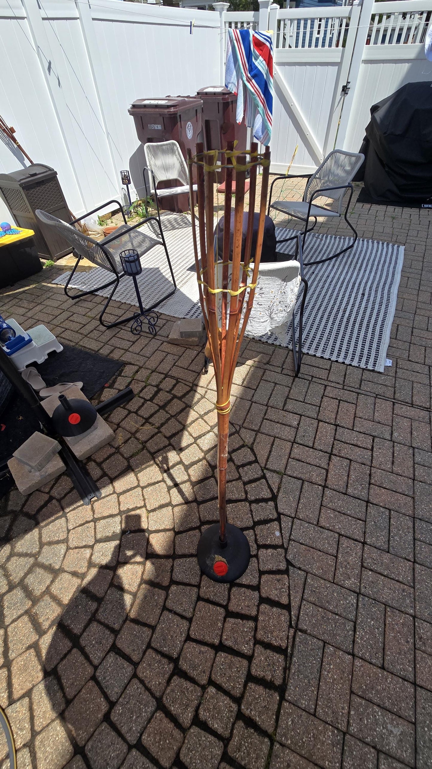Tiki Torch Stand: Outdoor Patio & Garden Decor Accessory