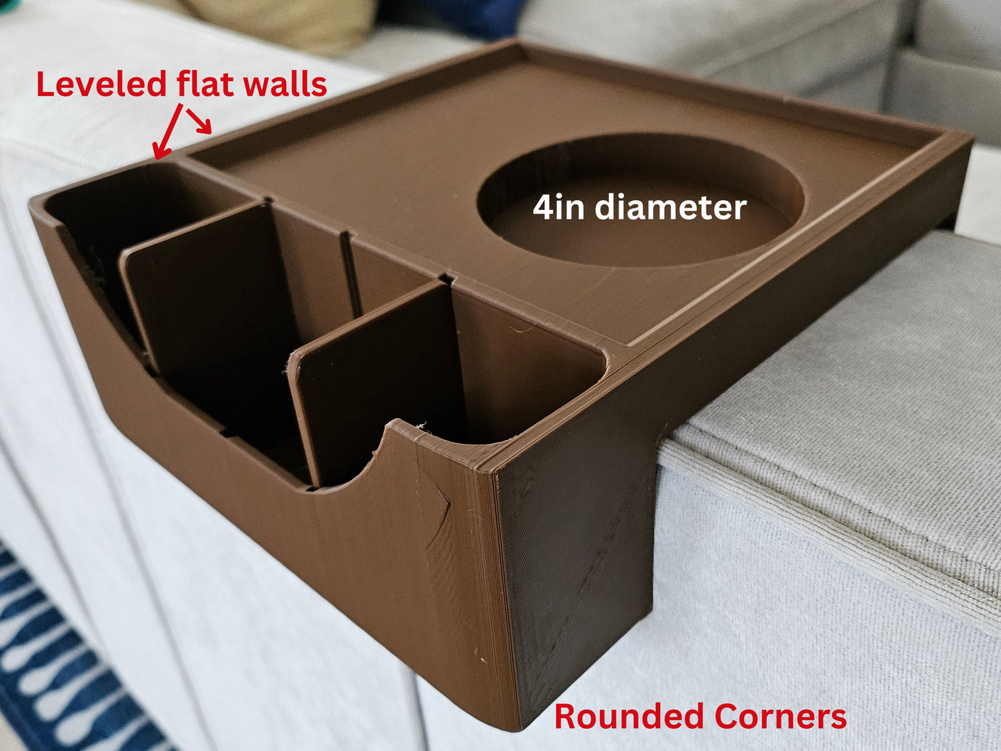 Large Square Cup Holder compatible with Lovesac Sactionals and More