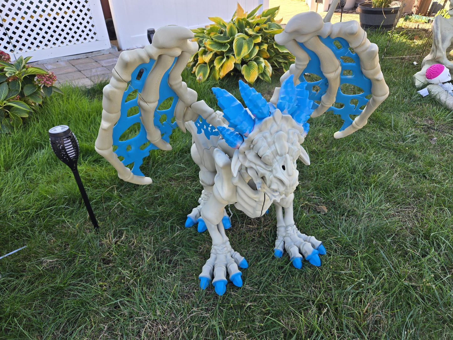 Massive 3D Printed Skeleton Animal Figure: Halloween Decor