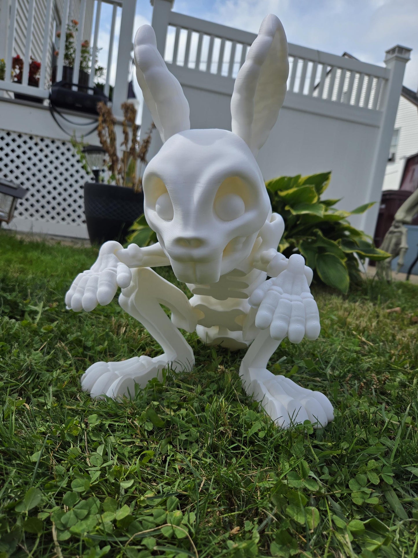 Massive 3D Printed Skeleton Animal Figure: Halloween Decor