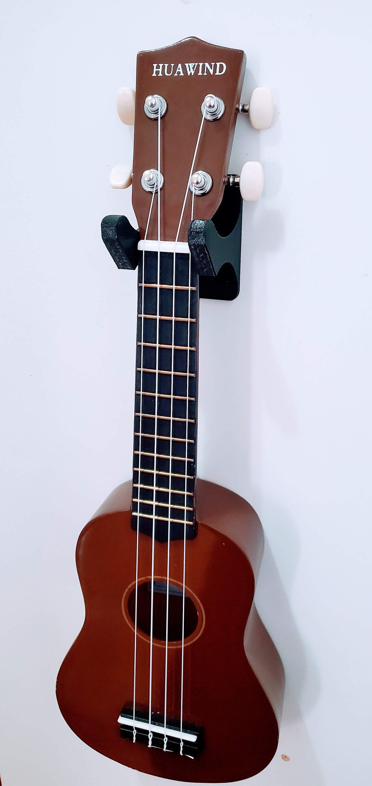 Ukulele Guitar Wall Mount Holder - Durable Space-Saving Instrument Display Rack, Easy Installation, Solid Wood