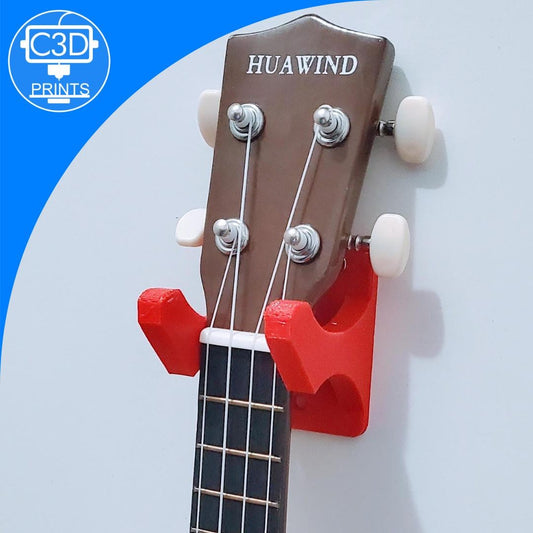 Ukulele Guitar Wall Mount Holder - Durable Space-Saving Instrument Display Rack, Easy Installation, Solid Wood