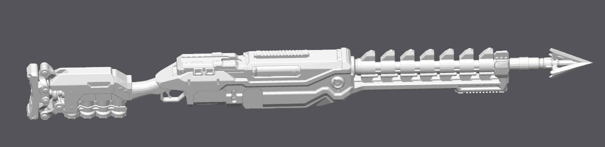 3D Printed Sci-Fi Harpoon Rifle Prop – Cosplay Accessory (Non-Functioning)