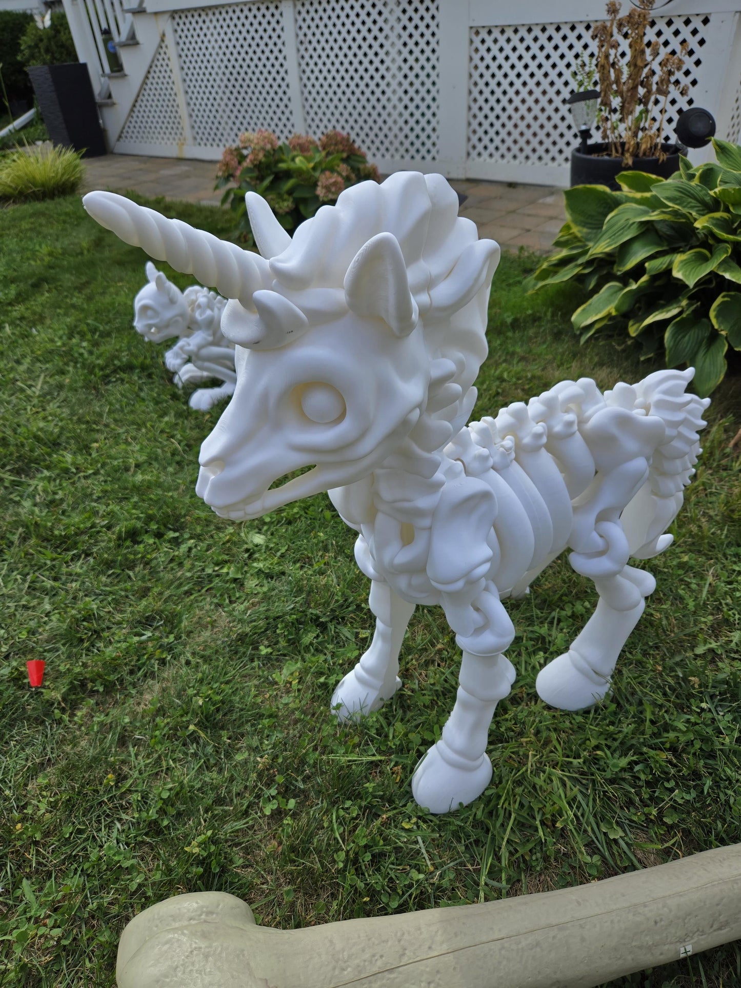 Massive 3D Printed Skeleton Animal Figure: Halloween Decor