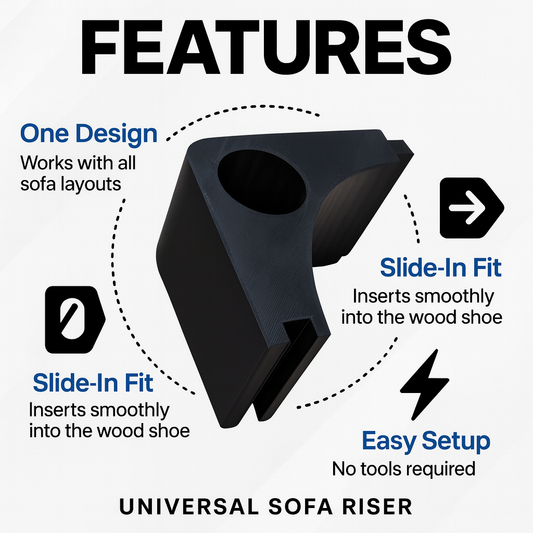 Full Size Shoe Riser 4-5in compatible with LoveSac legs