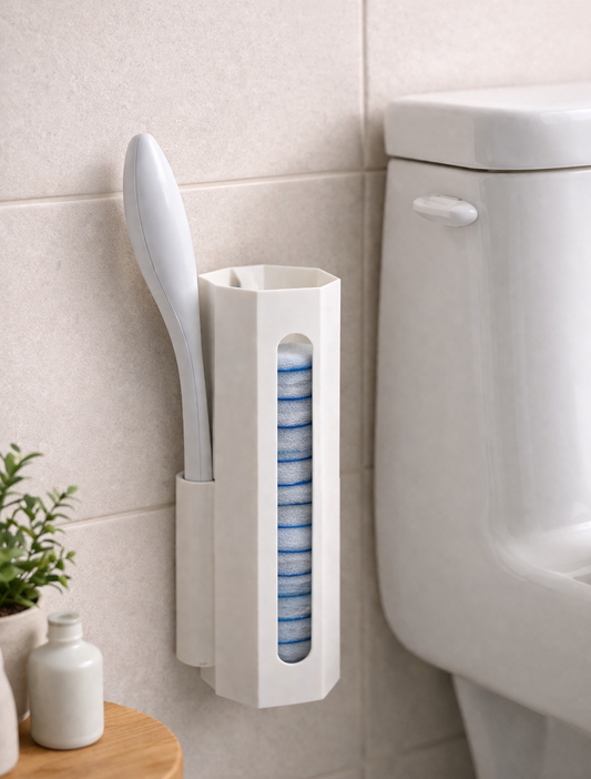 Clorox brush and wand wall mount with hooks