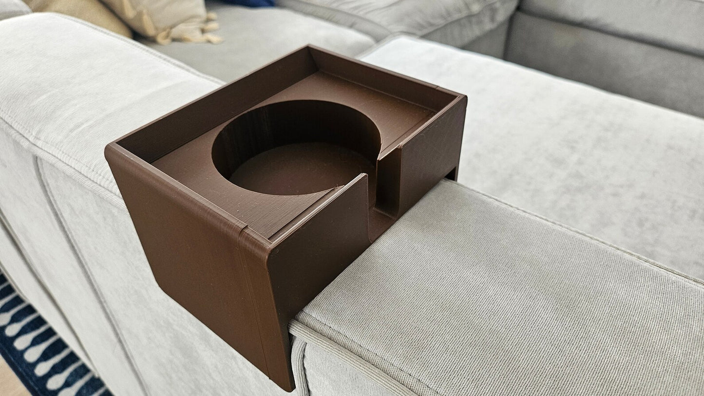 Square Cup Holder for Lovesac Sactional and Sofa | Durable Drink Caddy Insert for Modular Furniture and More