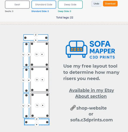 Shoe Riser: 3-4in compatible with Lovesac Wood Shoes