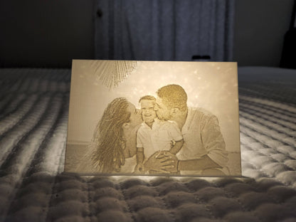 3D Printed Photo, Stand and Light