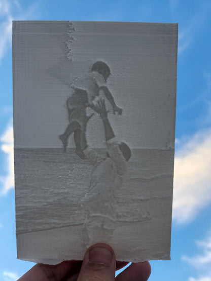 3D Printed Photo, Stand and Light